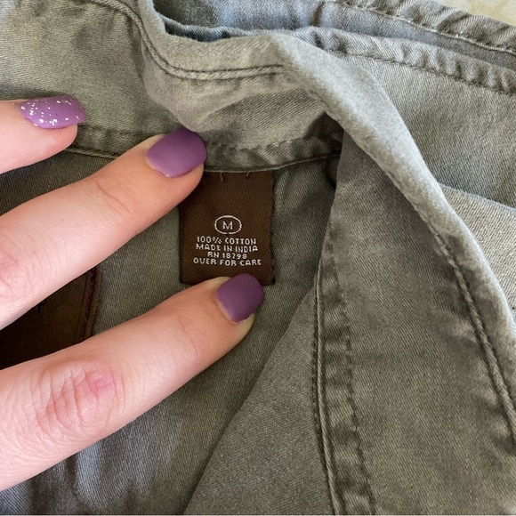 Clearwater Outfitters Mens Olive Khaki Green Long Sleeve Outdoorsman Top Medium - Picture 8 of 9